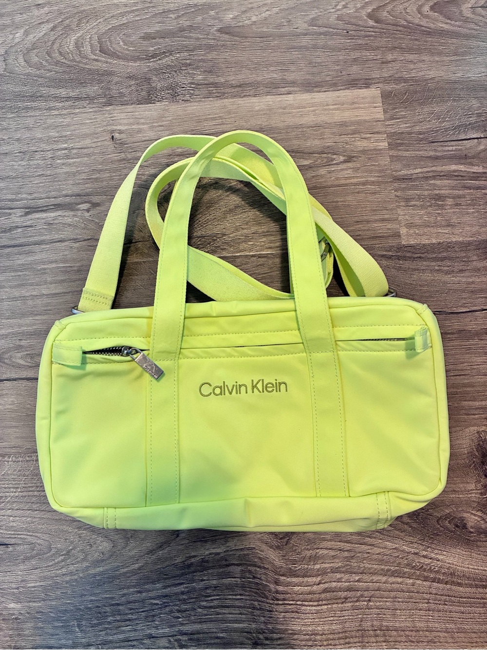 Calvin Klein Bright Yellow Shoulder Tote